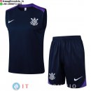 Senza Maniche Set Completo Maglia Corinthians Paulista 2025/2026 Blu Purpureo