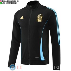 Giacca Lunga Zip Argentina 2024 Nero Blu