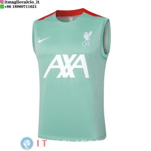 Senza Maniche Maglia Liverpool 2024/2025 Verde Bianco