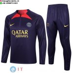 Felpa Da Allenamento Set Completo PSG 23-24 Purpureo II Rosso Felpa Da Allenamento Set Completo PSG 23-24 Purpureo II Rosso