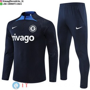 Felpa Da Allenamento Set Completo Chelsea Giocatori 22-23 Blu Navy