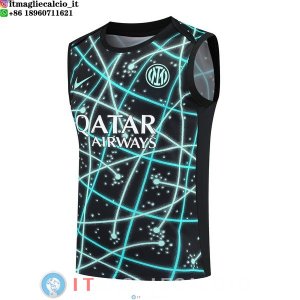 Senza Maniche Maglia Inter Milan 2025/2026 Verde Nero