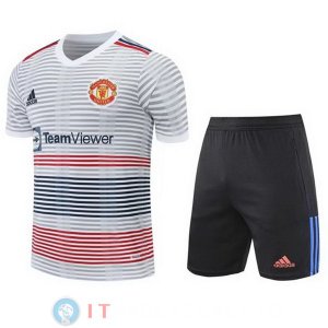 Formazione Set Completo Maglia Manchester United 2022/2023 Bianco Nero