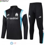 Felpa Da Allenamento Set Completo Marseille 23-24 Nero Blu Bianco