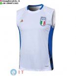 Senza Maniche Maglia Italia 2024 Bianco Blu