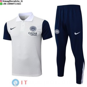 POLO Maglia Set Completo Inter Milan 2025/2026 Grigio Blu