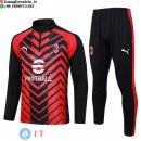 Felpa Da Allenamento Set Completo AC Milan 23-24 Rosso Nero Bianco