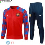 Giacca Set Completo Lunga Zip Barcellona 23-24 Rosso Blu