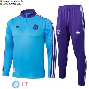 Felpa Da Allenamento Set Completo Real Madrid 25-26 Bianco Purpureo