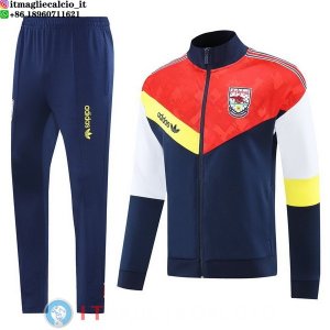 Giacca Set Completo Lunga Zip Arsenal 25-26 Rosso Blu Giallo