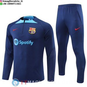 Felpa Da Allenamento Set Completo Barcellona 22-23 Blu Navy