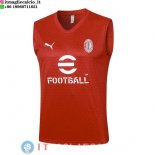 Senza Maniche Maglia AC Milan 2023/2024 Rosso Bianco