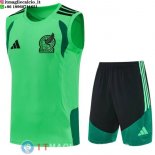 Senza Maniche Set Completo Maglia Messico 2026 Verde Senza Maniche Set Completo Maglia Messico 2026 Verde