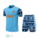 Formazione Set Completo Maglia Manchester city 2022/2023 Blu Arancione