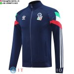 Giacca Lunga Zip Italia 2025 Blu Navy Rosso