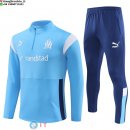 Felpa Da Allenamento Set Completo Marseille 23-24 Blu Bianco