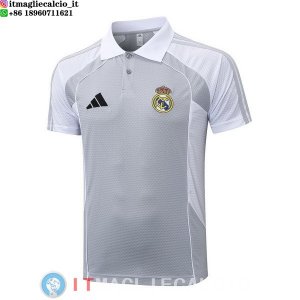 POLO Maglia Real Madrid 2025/2026 Grigio Bianco