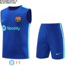 Senza Maniche Set Completo Maglia Barcellona 2023/2024 I Blu