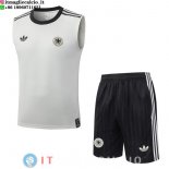 Senza Maniche Set Completo Maglia Germania 2026 Bianco Giallo Senza Maniche Set Completo Maglia Germania 2026 Bianco Giallo