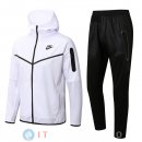 Giacca Felpa Cappuccio Set Completo Nike 22-23 Bianco Nero