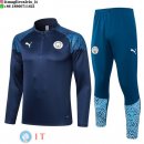 Felpa Da Allenamento Set Completo Manchester city 23-24 Blu Navy