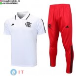 POLO Maglia Set Completo Flamengo 2023/2024 Bianco Rosso