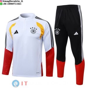 Tuta da Allenamento Germania Mezza Cerniera 2026 Bianco Nero