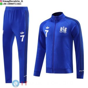 Giacca Lunga Zip Set Completo Manchester United 24-25 Blu