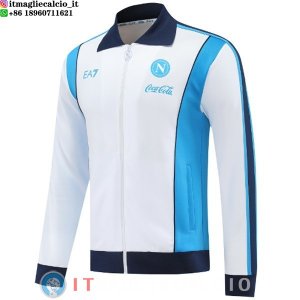 Giacca Full Zip Allenamento Napoli 2025/2026 Bianco II Blu