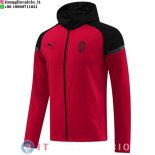 Giacca Felpa Cappuccio AC Milan 24-25 Nero Rosso
