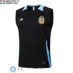 Senza Maniche Maglia Argentina 2024 Nero Blu