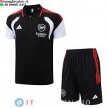 POLO Maglia Set Completo Arsenal 2026/2027 Nero Bianco Rosso