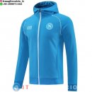 Giacca Con Cappuccio Full Zip Napoli 2025/2026 Blu
