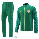 Giacca Set Completo Lunga Zip Nigeria 2022 Verde