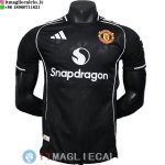 Maglia Manchester United Speciale Giocatori 2025/2026 Nero Bianco