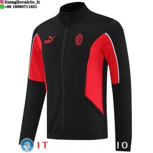 Giacca Lunga Zip AC Milan 25-26 Nero Rosso