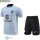 Formazione Set Completo Maglia Inter Milan 2023/2024 Grigio Nero