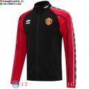 Giacca Lunga Zip Manchester United 25-26 Nero I Rosso