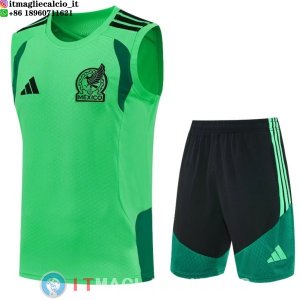 Senza Maniche Set Completo Maglia Messico 2026 Verde