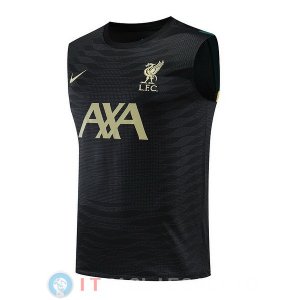 Senza Maniche Maglia Liverpool 2022/2023 Nero Giallo