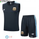 Senza Maniche Set Completo Maglia Argentina 2026 Grigio Navy