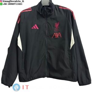 Giacca A Vento Liverpool 2025/2026 Nero Rosso