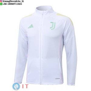 Giacca Lunga Zip Juventus 2025/2026 Bianco Rosa