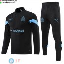 Felpa Da Allenamento Set Completo Marseille 22-23 Nero Blu