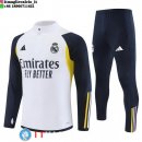 Felpa Da Allenamento Set Completo Real Madrid 2023/2024 Bianco Blu