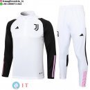 Felpa Da Allenamento Set Completo Juventus 23-24 Bianco Nero Rosa