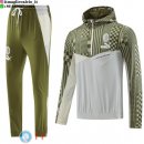 Giacca A Vento Set Completo AC Milan 23-24 Verde Grigio