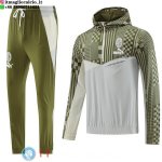 Giacca A Vento Set Completo AC Milan 23-24 Verde Grigio Giacca A Vento Set Completo AC Milan 23-24 Verde Grigio