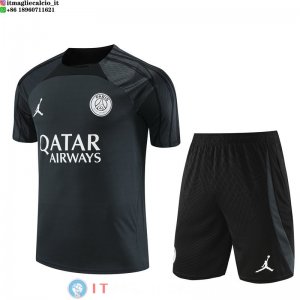 Formazione Bambino Set Completo Maglia PSG 2023/2024 Nero Grigio