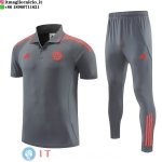 POLO Maglia Set Completo Bayern Monaco 2026/2027 Grigio Rosso